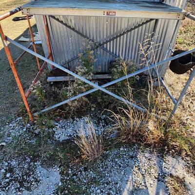 Two Scaffolding and camper