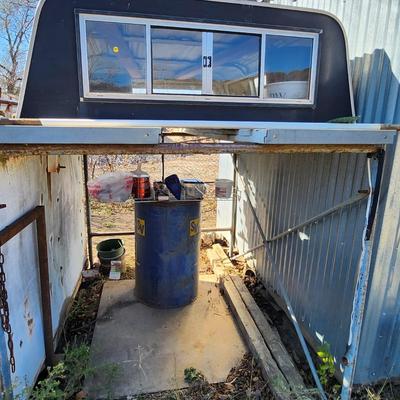 Two Scaffolding and camper