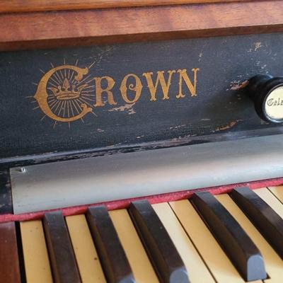 Antique Crown Pump Organ