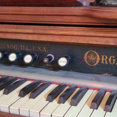 Antique Crown Pump Organ