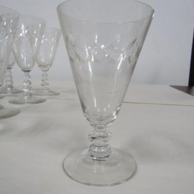 Etched Crystal Glasses- Assorted Sizes