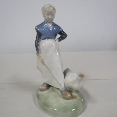 Royal Copenhagen Porcelain Figurine- Lady with Goose