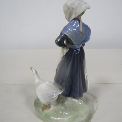 Royal Copenhagen Porcelain Figurine- Lady with Goose