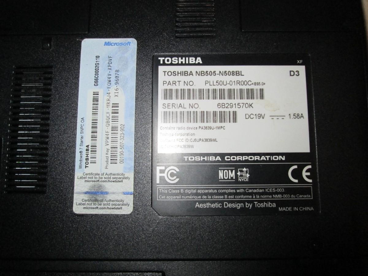 Toshiba Netbook NB505 | EstateSales.org