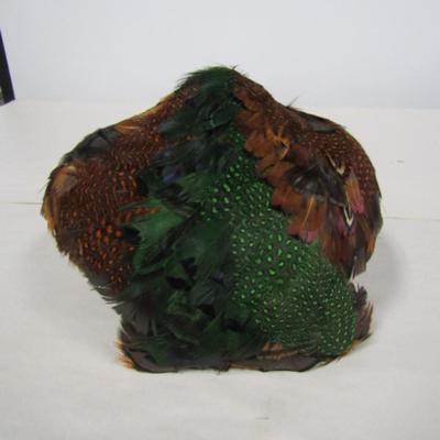 Vintage Ladies Feathered Hat by Valerie Modes- Beautiful Colors