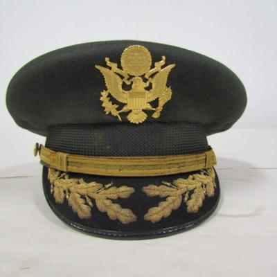 Vintage Military Hat with Protective Cover by Bancroft