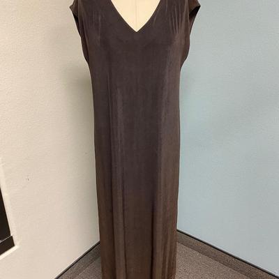 Chico's Travelers Dark Brown Sleeveless Body Con Sleeveless Dress Size 2