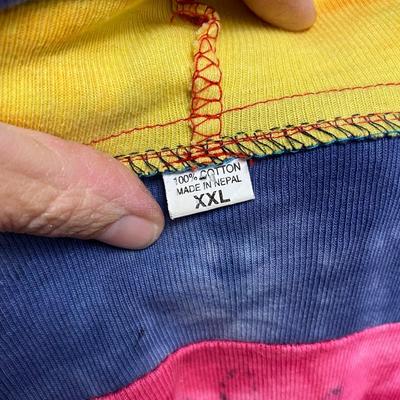100% Cotton Knit Colorful Patchwork Stripes Hoodie Zipper Jacket