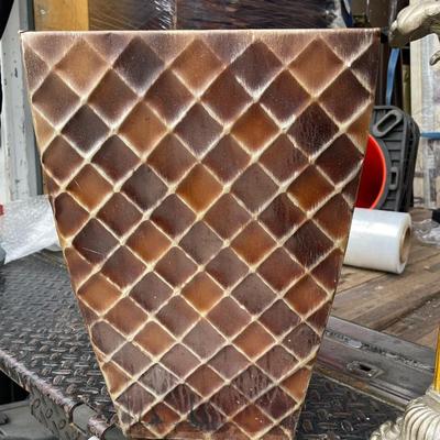 Two Vintage Metal Planters
