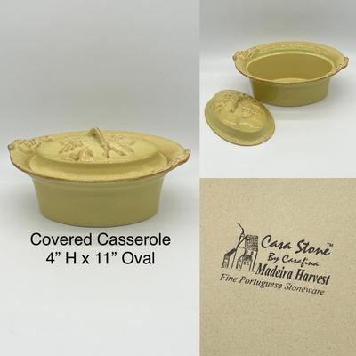 CASA STONE ~ Madeira Harvest ~ 54 Piece Set ~ (4) Piece Place Setting ~ Service For (10) ~ Includes 14 Serving Pieces