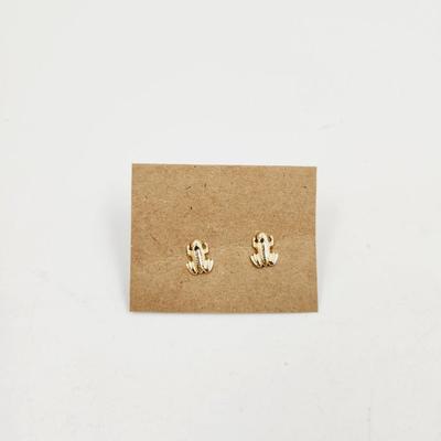 14K FROG EARRINGS