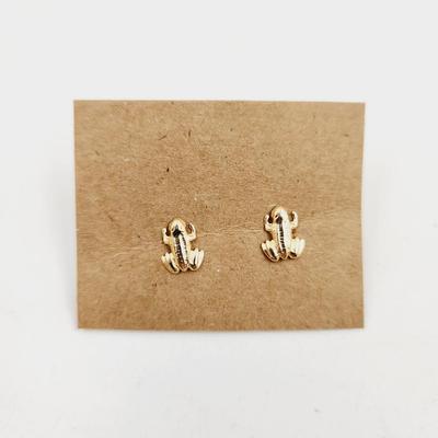 14K FROG EARRINGS