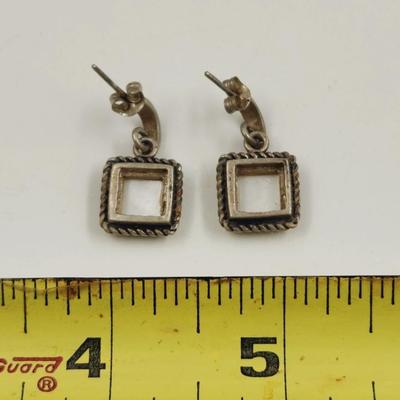 .925 SILVER & MOTHER OF PEARL EARRINGS