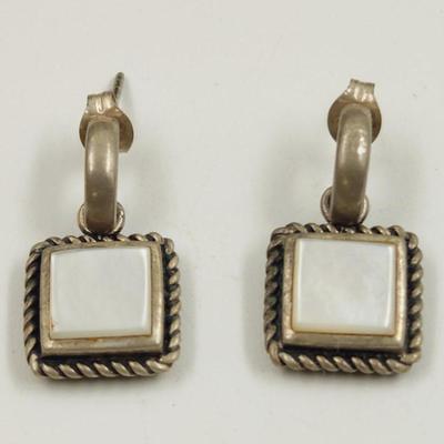 .925 SILVER & MOTHER OF PEARL EARRINGS