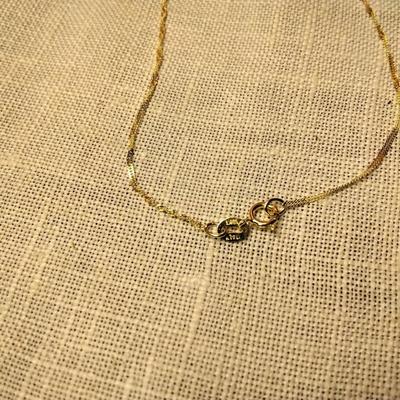 ROSS SIMONS Amethyst & Diamond Pendant On 16" 10K Gold Chain