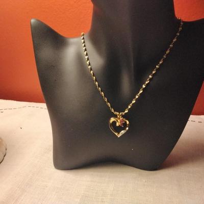 Sterling Silver ROSS SIMONS Ruby & Diamond Accent Pendant 18" Gold/925 Necklace