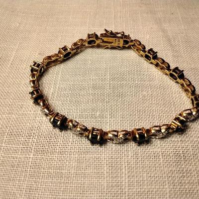 ROSS SIMONS Sapphire & Diamond Accent 7" Tennis Bracelet