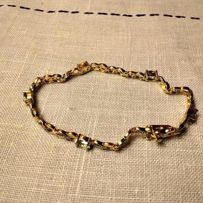ROSS SIMONS Oval Cut Multi Gemstone Diamond tennis bracelet