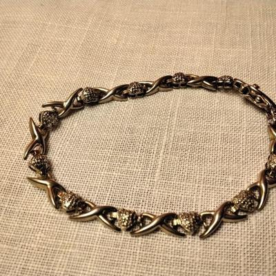 ROSS SIMONS Sterling Silver Heart XOXO 7.5" Tennis Bracelet