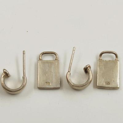 ..925 SILVER & MOTHER OF PEARL 2 PC EARRINGS