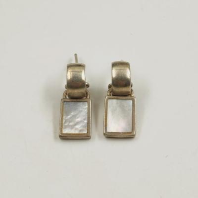 ..925 SILVER & MOTHER OF PEARL 2 PC EARRINGS