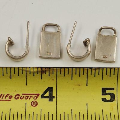 ..925 SILVER & MOTHER OF PEARL 2 PC EARRINGS