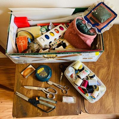 Two - Three Thread Overedging Sewing Machine & Sewing Lot     (CR - RH)