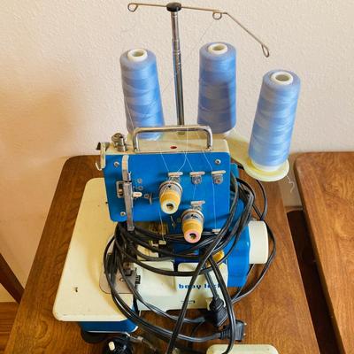Two - Three Thread Overedging Sewing Machine & Sewing Lot     (CR - RH)