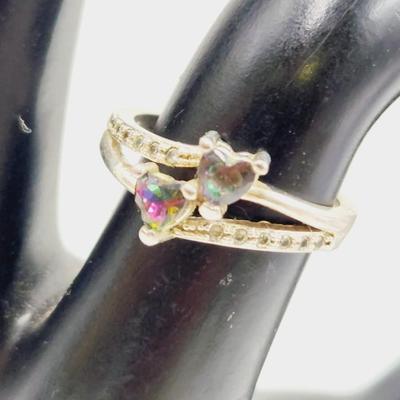 . 925 w/ RAINBOW TOPAZ RING SIZE 6.5