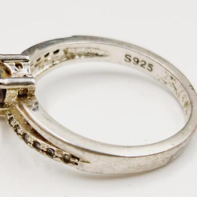 . 925 w/ RAINBOW TOPAZ RING SIZE 6.5