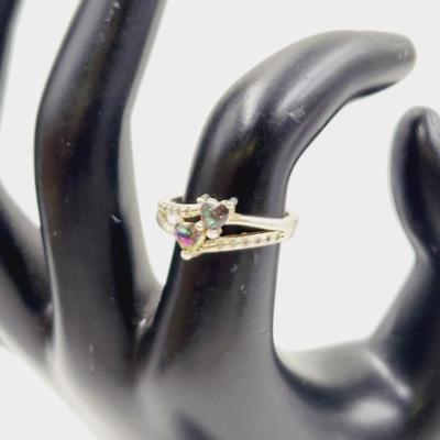 . 925 w/ RAINBOW TOPAZ RING SIZE 6.5