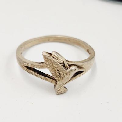 STERLING HUMMINGBIRD RING SIZE 4.75