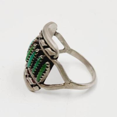 BEAUTIFUL TURQUOISE & .925 SILVER RING SIZE 7.5