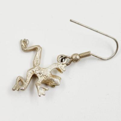 . 925 HANGING FROG EARRINGS