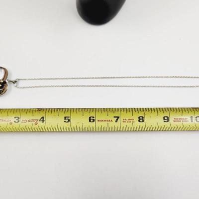 BEAUTIFUL REED & BARTON STERLING SILVER "TOUCH OF GOLD" LOVE BIRD PENDANT
