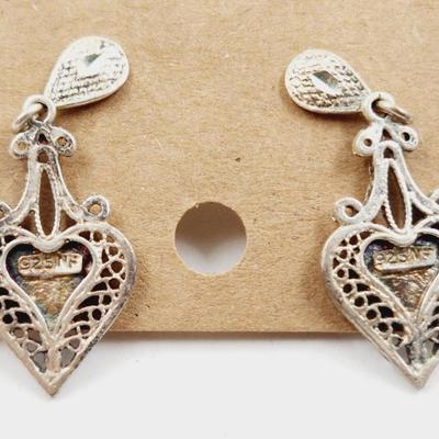 . 925 SILVER DESIGNER DANGLE EARRINGS