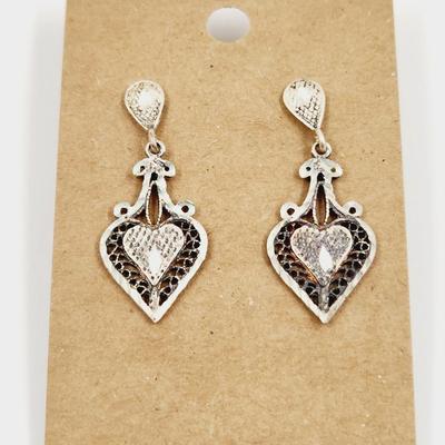 . 925 SILVER DESIGNER DANGLE EARRINGS