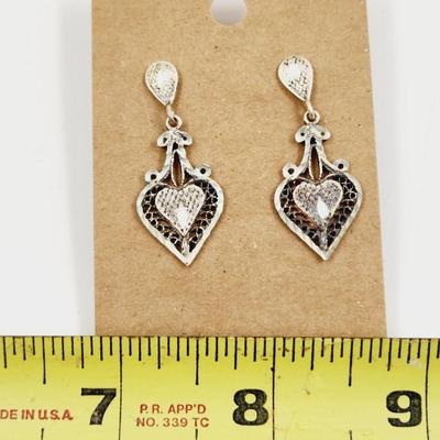 . 925 SILVER DESIGNER DANGLE EARRINGS