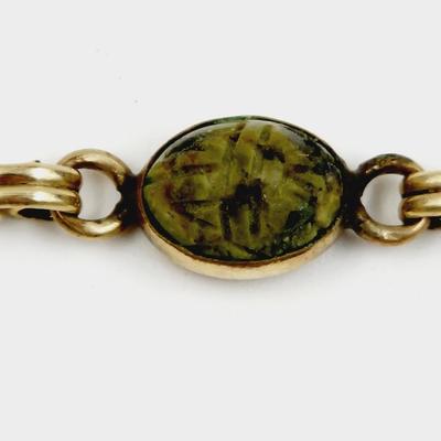 18K GOLD FILLED MULTI COLORED STONE BRACELET