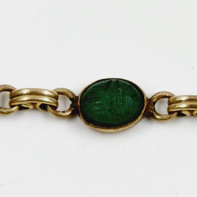 18K GOLD FILLED MULTI COLORED STONE BRACELET