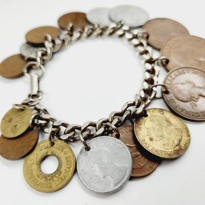 FUN COIN CHARM DANGLE BRACELET