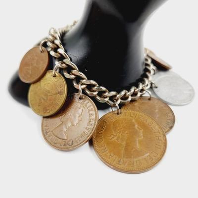 FUN COIN CHARM DANGLE BRACELET