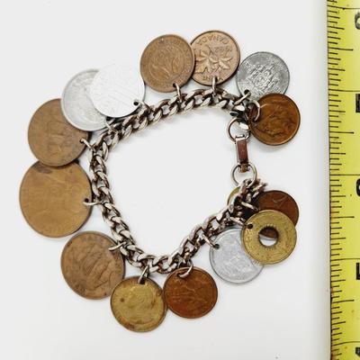 FUN COIN CHARM DANGLE BRACELET