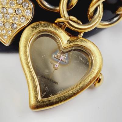 JLO GOLD TONED CHARM WATCH BRACELET