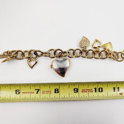 JLO GOLD TONED CHARM WATCH BRACELET