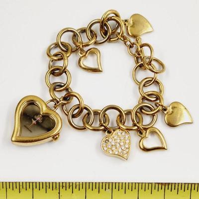 JLO GOLD TONED CHARM WATCH BRACELET