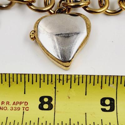 JLO GOLD TONED CHARM WATCH BRACELET