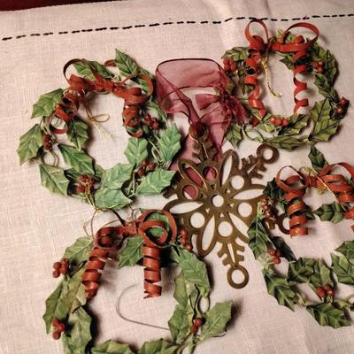 Lot of Wreath  and Star Ornaments