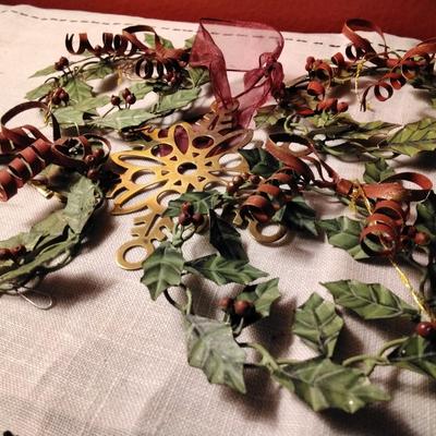 Lot of Wreath  and Star Ornaments