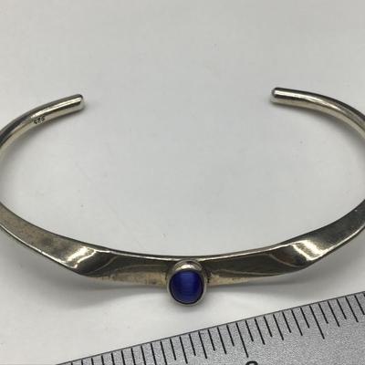 Blue Stone and Sterling Cuff